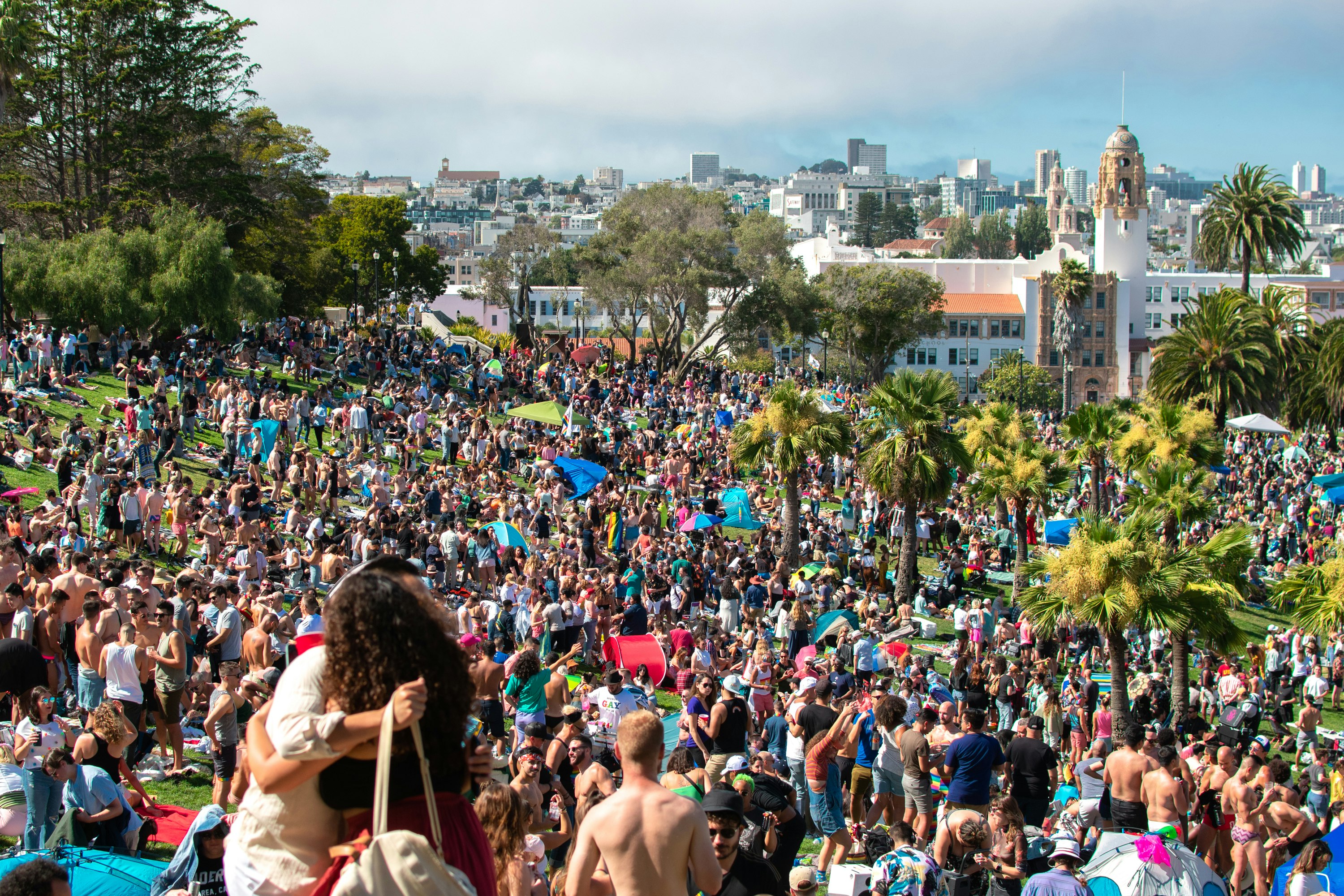 people gathering on park during daytime